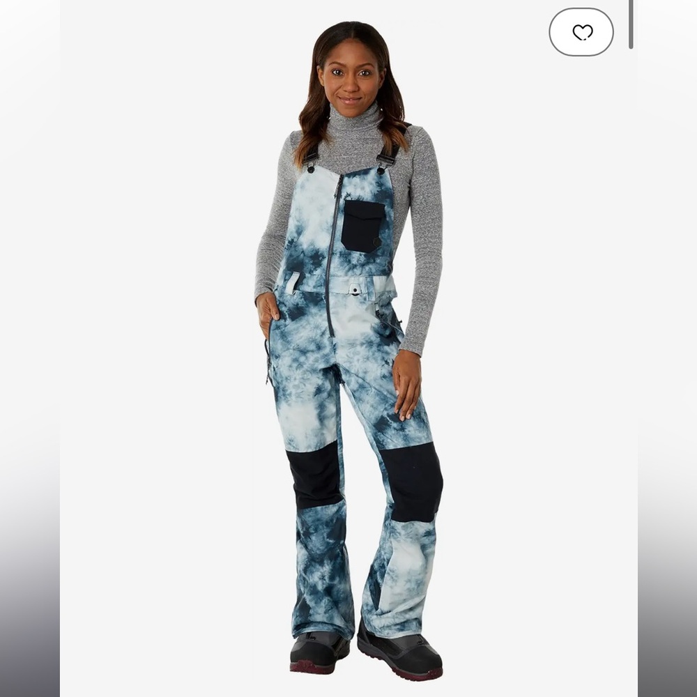 VOLcOm swift women’s bibs tie dye blue size medium nwt